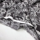 Charcoal Paisley Bouquet | Sunset Studio | Crinkle Rayon