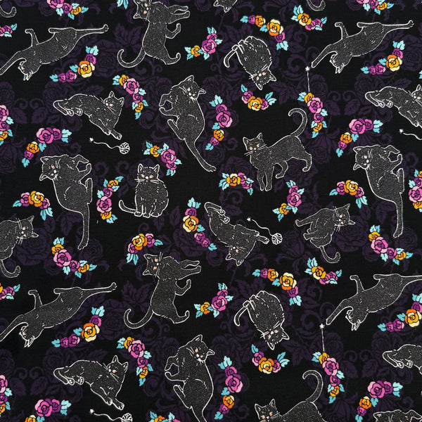Black Cat Night | Totally Twilight | Quilting Cotton