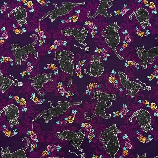 Black Cat Plum | Totally Twilight | Quilting Cotton