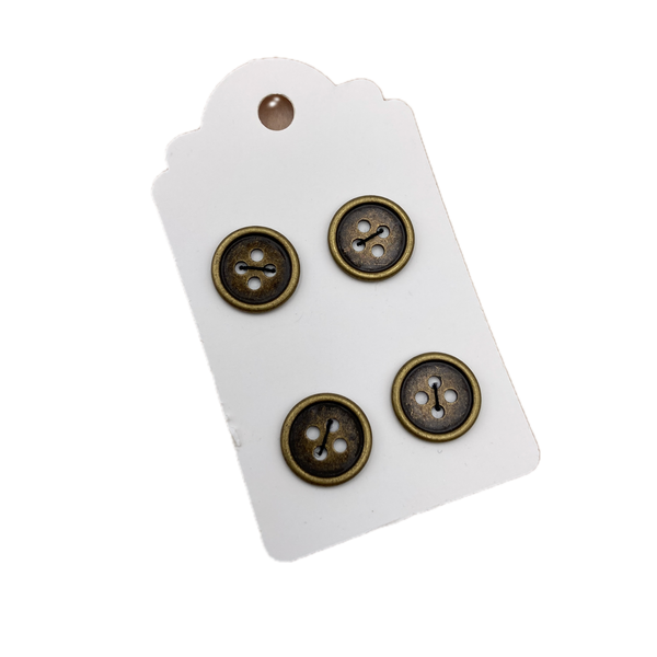 5/8" Brass | Metal Buttons | Set of 4