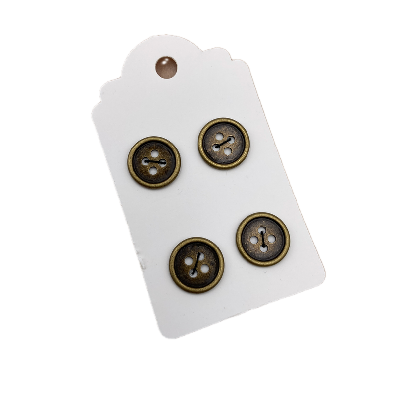 5/8" Brass | Metal Buttons | Set of 4