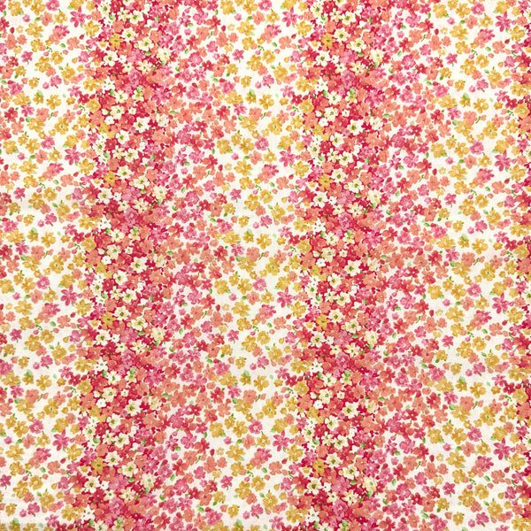 Floral Stripes Coral | Keepsake Calico | Quilting Cotton