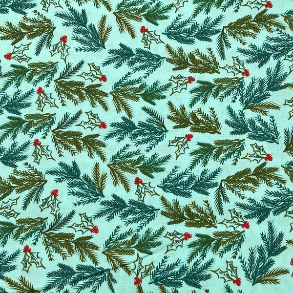 Spruce Sprig Mint | Cheer and Merriment | Quilting Cotton