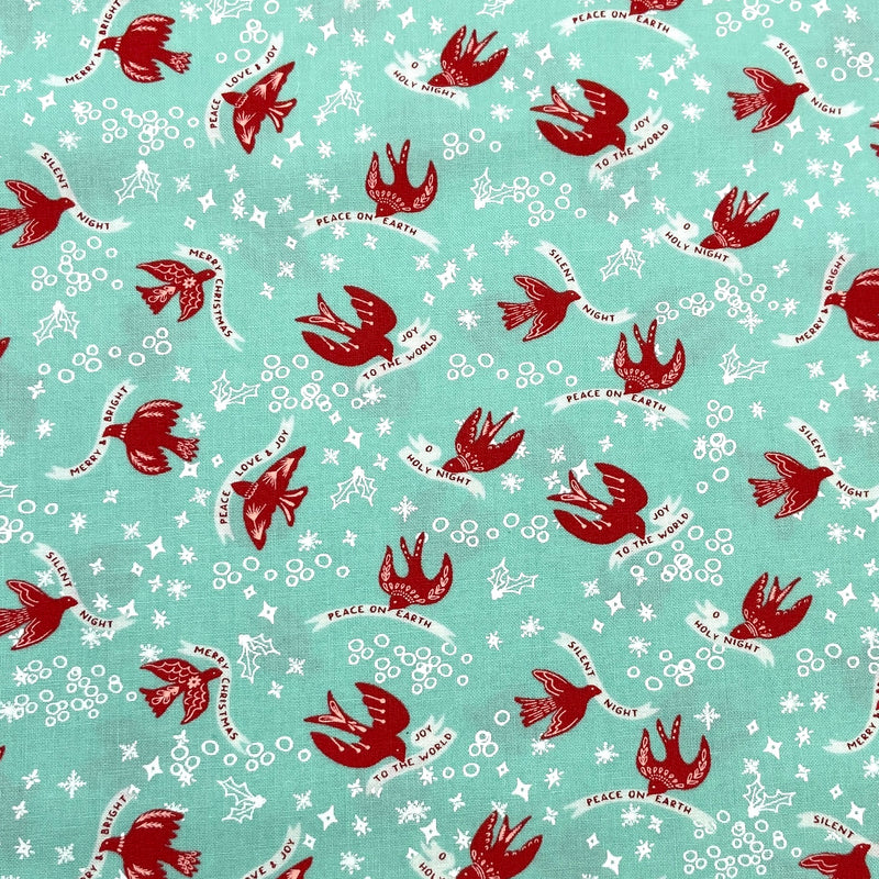 Good Tidings Mint | Cheer and Merriment | Quilting Cotton