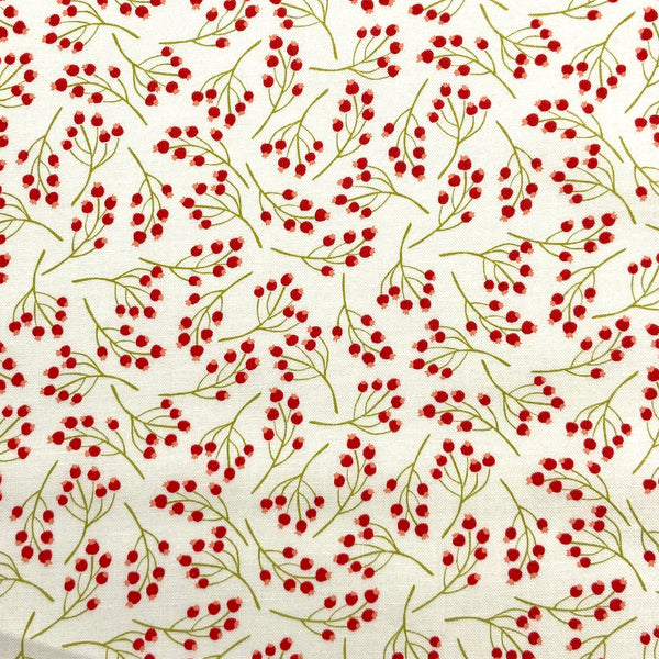 Holly Berry Cream | Joyful Joyful | Quilting Cotton