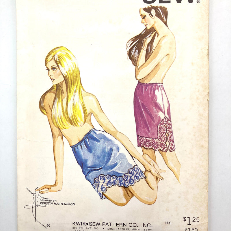 Kwik Sew 204 | Adults' Half Slip | Sizes S-M-L-XL