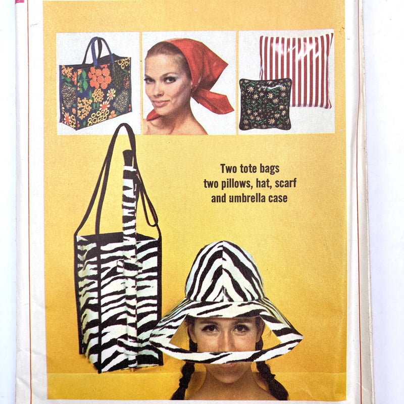 Simplicity 6806 | Two Tote Bags, Two Pillow, Hat, Scarf, and Umbrella Case
