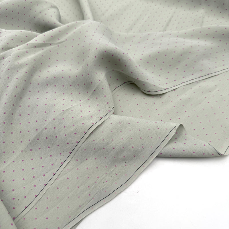 Soft Sage Polka | Crepe