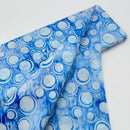 Crescent | Bubble Blues | Batik Quilting Cotton