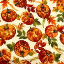 Tossed Pumpkins Cream | Timeless Treasures | Quilting Cotton