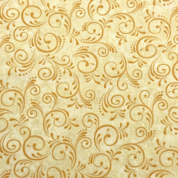 Flourish Soft Yellow | Pumpkin Harvest | Quilting Cotton