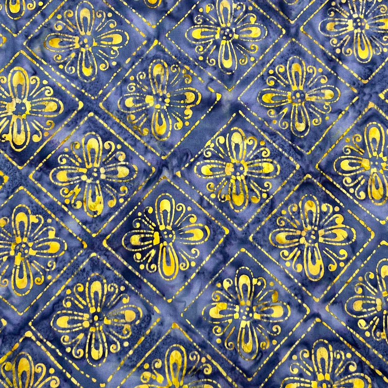Tiles Blue | Batik | Quilting Cotton