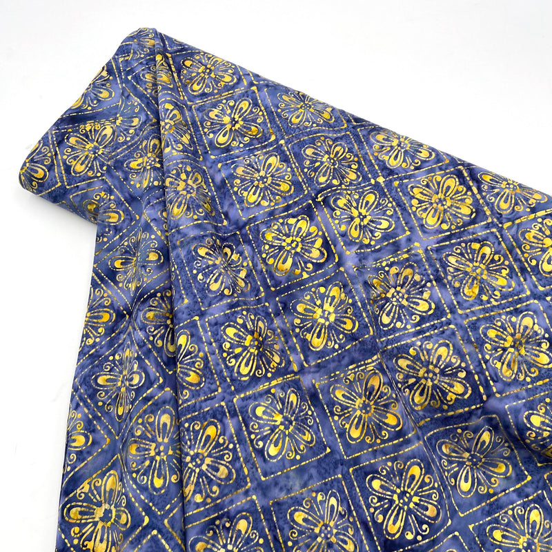 Tiles Blue | Batik | Quilting Cotton