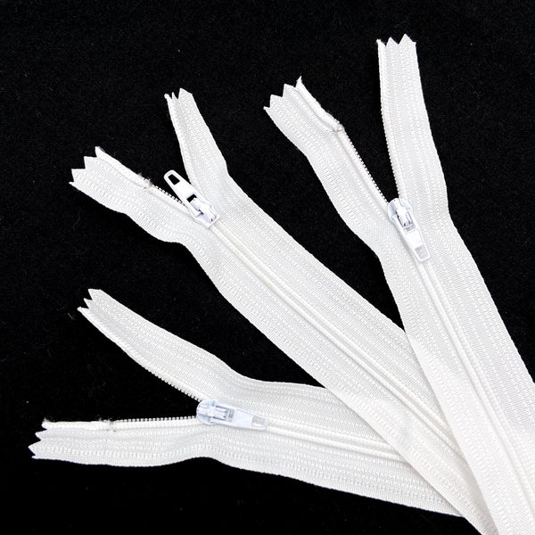 8" White | Poly All-Purpose Zipper