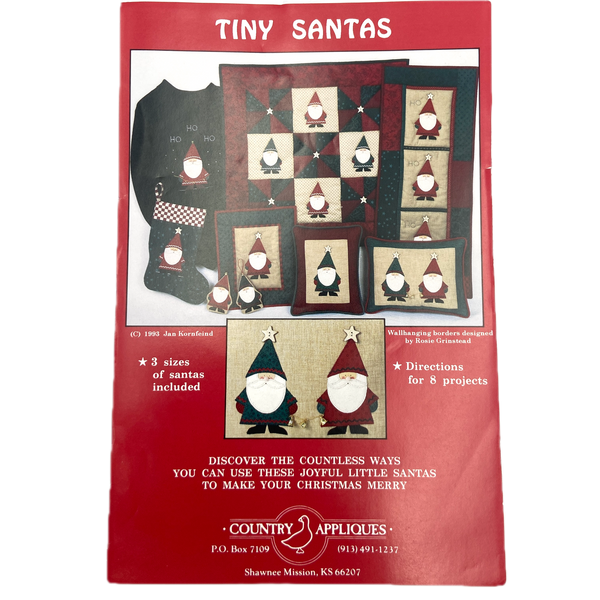 Tiny Santas | Country Appliques | Quilt Pattern