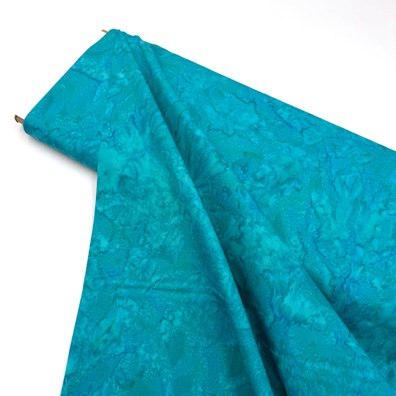 Aqua Drizzle | Batik Quilting Cotton