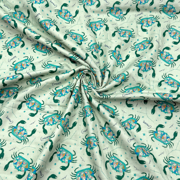 Crab Cancer Mint | Organic Cotton | Double Gauze