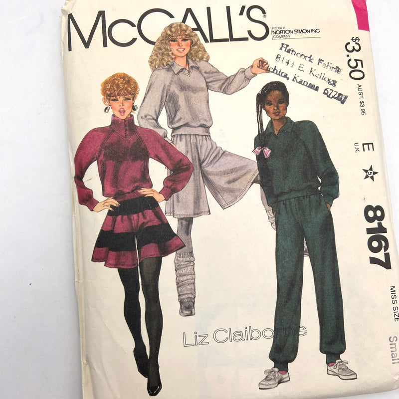McCall's 8167 | Liz Claiborne | Adult Top, Culotte and Pants | Size Small