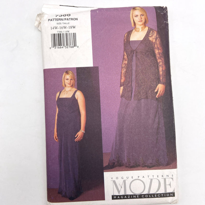 Vogue 7386 | Adult Petite Jacket & Dress | Size 14 - 18