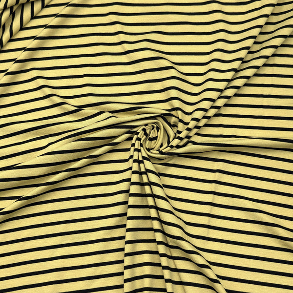 Honey Stripe | Rayon Blend Stretch Jersey