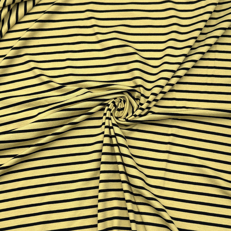 Honey Stripe | Rayon Blend Stretch Jersey