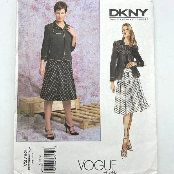 Vogue 2792 | DKNY | Adult Petite Jacket and Skirt | Size 8-12