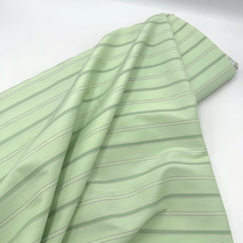 Mint Stripe | Stretch Shirting