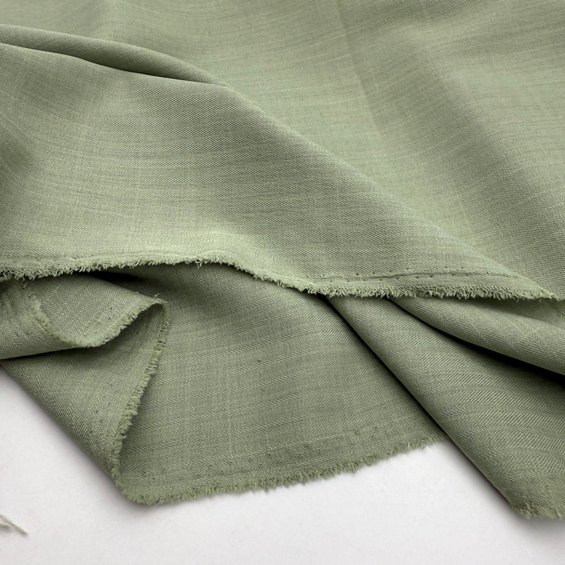 Sage Herringbone | Lightweight Woven