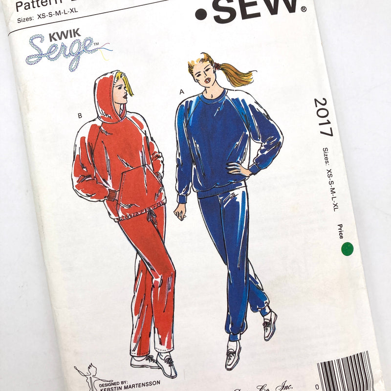 Kwik Sew 2017 | Adult Jogging Suits | Size XS-S-M-L-XL