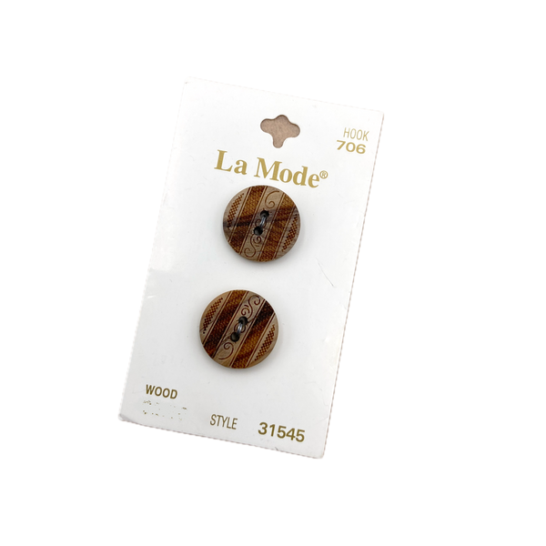 3/4" Wayne | Wood Buttons