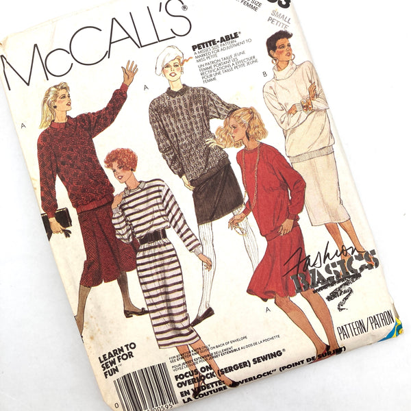 McCall's 3253 | Adult Dress, Top and Skirts | Size Small and Petite Small