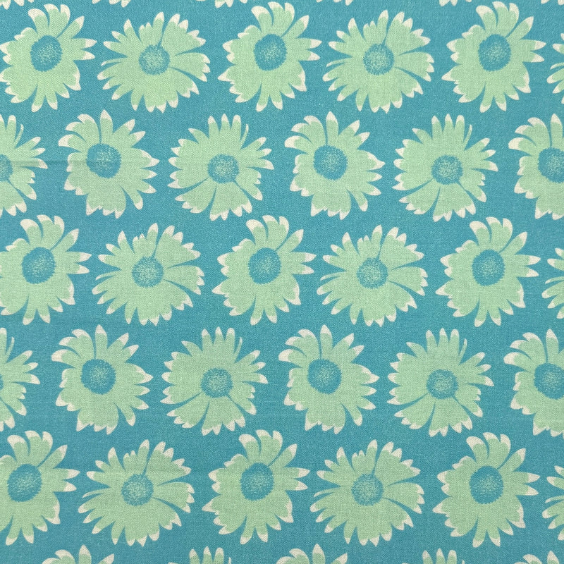 Flowers Turquoise | Gulls Just Wanna Have Fun | Quilting Cotton