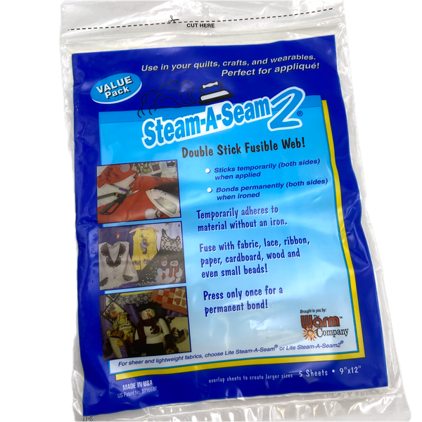 Steam a Seam 2 | Double Stick Fusible Interfacing | 9" x 12" | 5 sheets