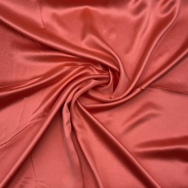 Salmon | Silk Crepe Backed Satin
