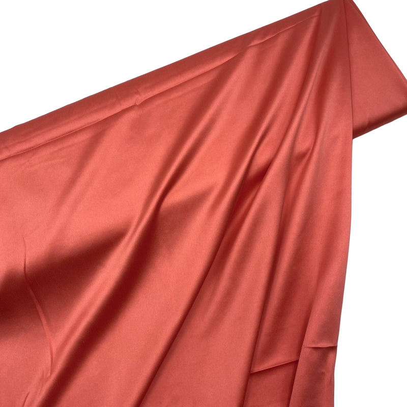 Salmon | Silk Crepe Backed Satin