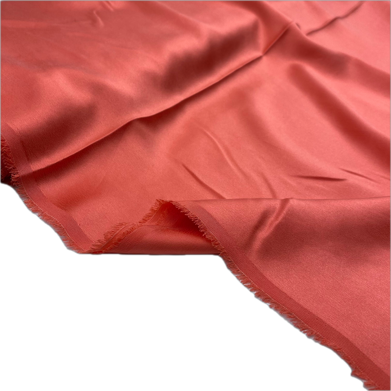 Salmon | Silk Crepe Backed Satin