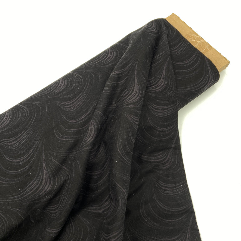 Wave Texture Charcoal | Wide Back 108" | FLANNEL Quilt Backing