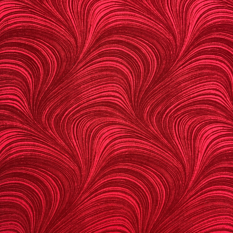 Wave Texture Red | Wide Back 108" | Quilting Cotton