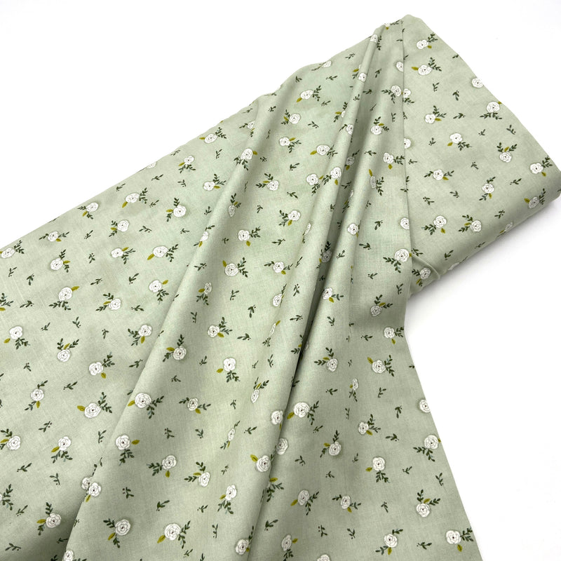 Tiny Blooms Sage | Happiness Blooms | Quilting Cotton