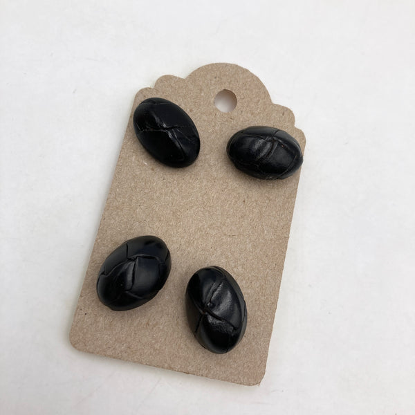 3/4" Beetle Shell | Set of 4 | Leather Buttons