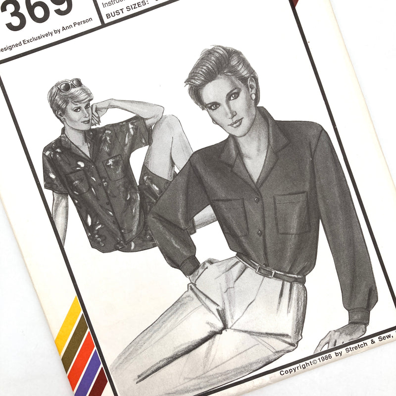 Stretch & Sew 369 | Adult Camp Shirt | Bust Sizes 30-32-34-36-38-40-42-44-46