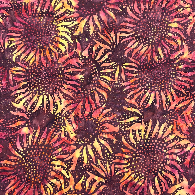 Sunflower Nightshade | Bali Batiks | Quilting Cotton