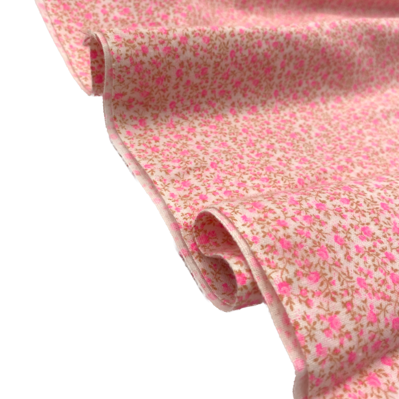 Tossed Pink Roses | Vintage Flannel