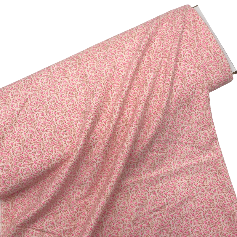 Tossed Pink Roses | Vintage Flannel