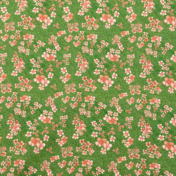 Floral Meadow Green | Four Season | Quilting Cotton