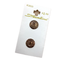 5/8" or 13/16" Gold Rosette | Plastic Buttons | Choose Your Size