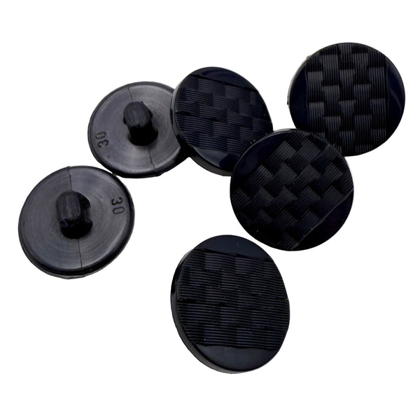 1/2" Navy Weave | Plastic Buttons