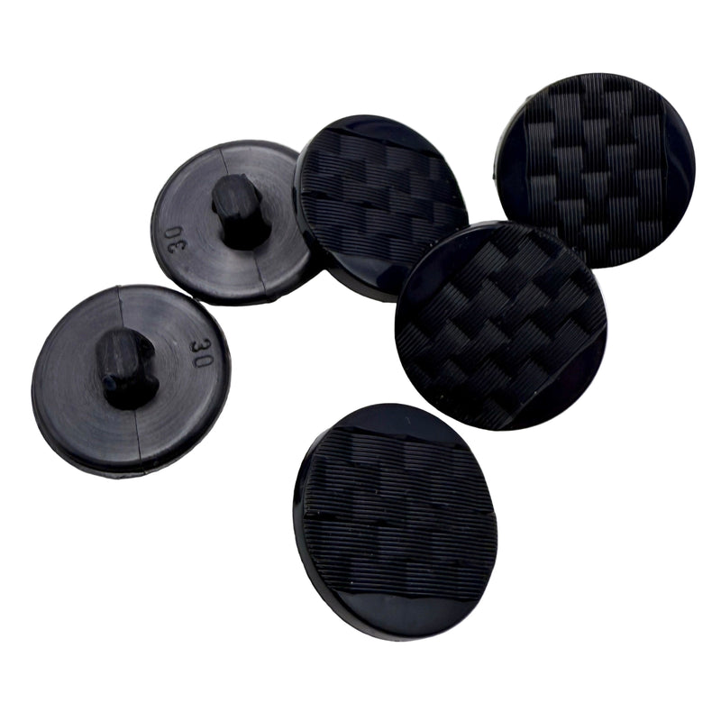 1/2" Navy Weave | Plastic Buttons