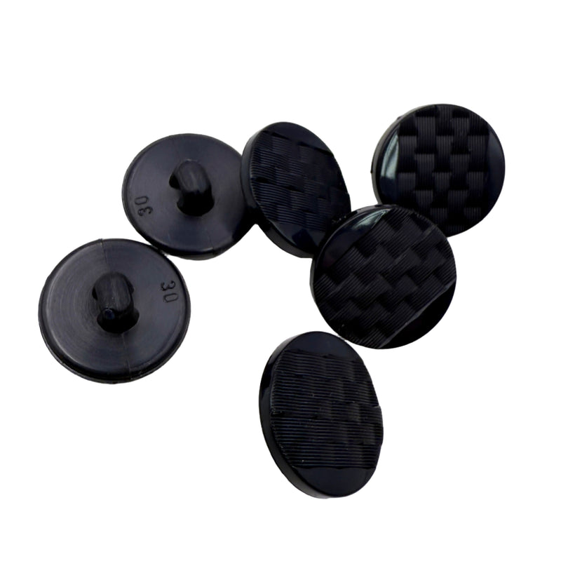 1/2" Navy Weave | Plastic Buttons