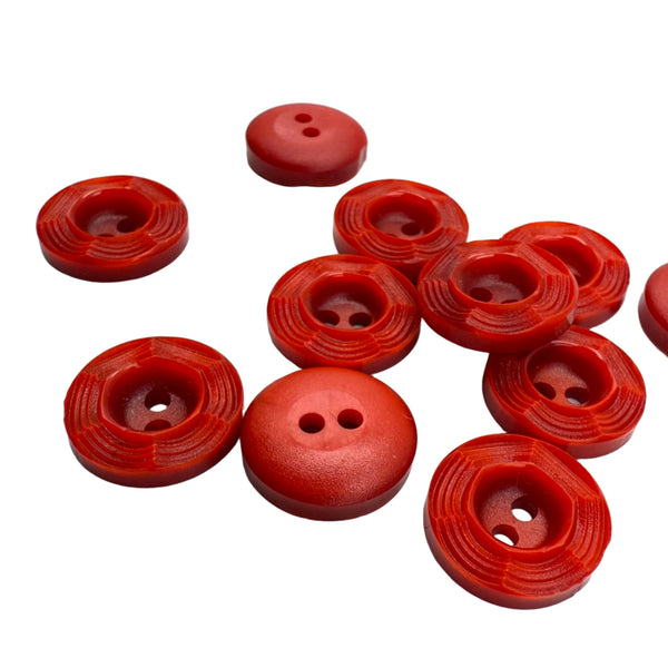 1/2" Red Basket | Plastic Buttons